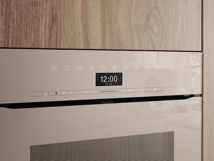 Духовой шкаф электрический без ручек Miele H 7464 BPX бежевый перламутровый